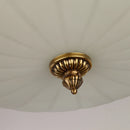 Vintage copper ceiling light with round glass shade