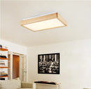 Square wooden LED ceiling light Nordic style
