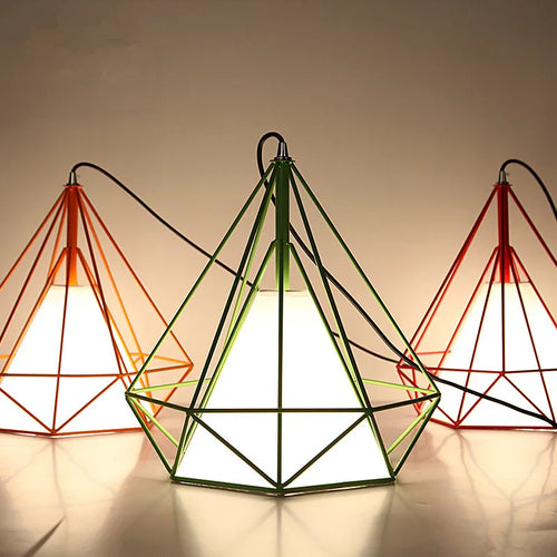 Birdcage pendant light retro minimalist modern - vue 5 sur 8