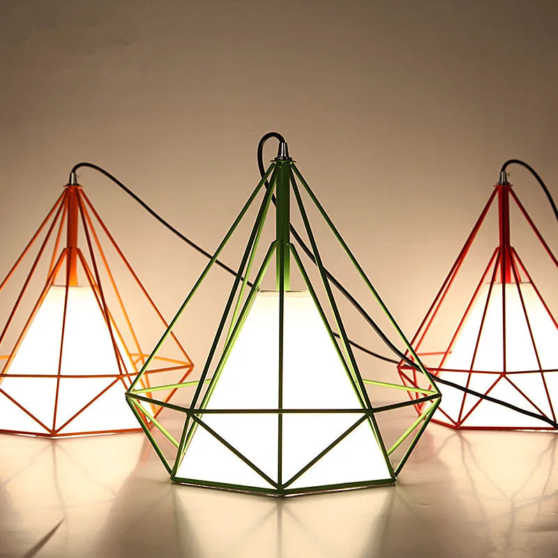Birdcage pendant light retro minimalist modern - vue 4 sur 8