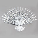 Crystal fan design stainless steel LED wall light