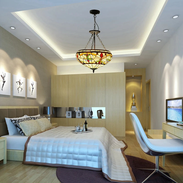 Retro European style chandelier Tiffany lamps for interior decoration