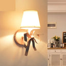 Bow fabric wall light for girls' bedroom