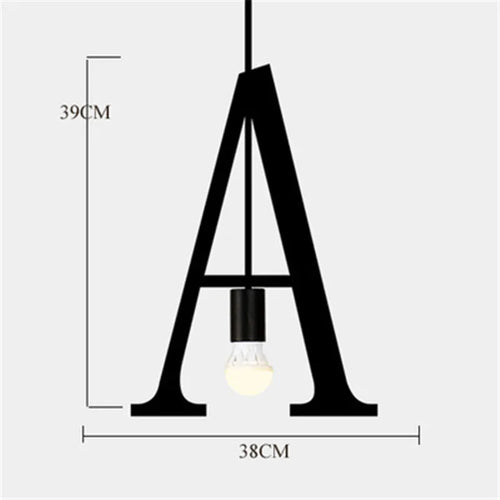 Nordic DIY Love decorative pendant light for loft and bar - vue 30 sur 29