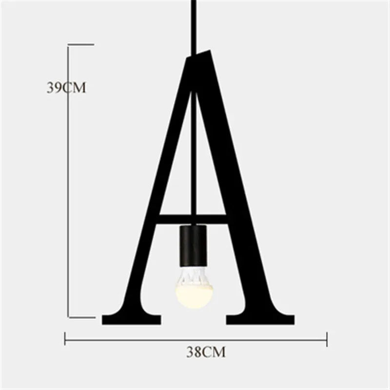 Nordic DIY Love decorative pendant light for loft and bar - vue 29 sur 29