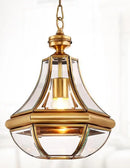 Antique glass and copper pendant light for elegant interiors