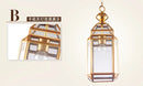 Copper pendant light with glass shade, industrial and rustic style