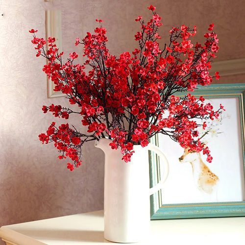 Pink cherry blossom plastic branch for wedding and DIY decoration - vue 2 sur 13