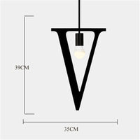 Nordic DIY Love decorative pendant light for loft and bar