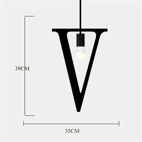 Nordic DIY Love decorative pendant light for loft and bar