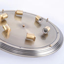 Vintage glass and copper ceiling light for indoor use