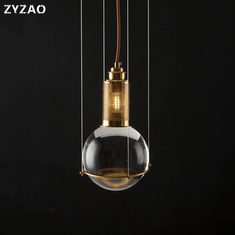 Nordic designer crystal glass pendant lights for restaurants and cafés - vue 6 sur 8