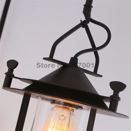 Industrial wall light American retro style metal - vue 3 sur 5