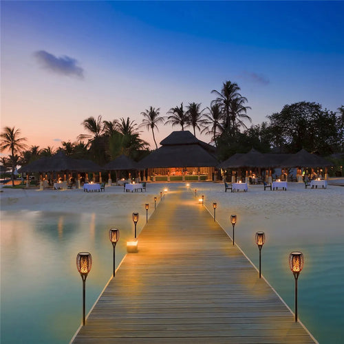 Solar flame lights for garden and outdoor decoration - vue 8 sur 8