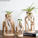 handmade solid wood vase for flowers and creative decoration