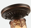 Vintage glass LED ceiling light for living room, home and hallway