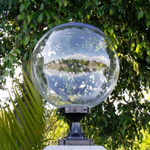 Decorative outdoor pillar ball lamp for garden lighting - vue 6 sur 9