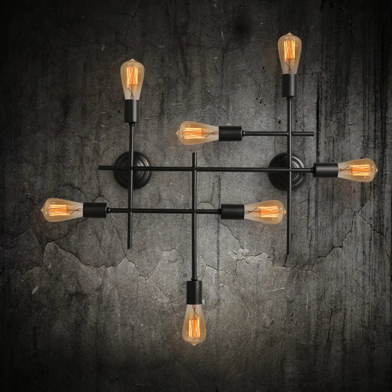 Vintage industrial style metal wall light for bars and cafés - vue 5 sur 5