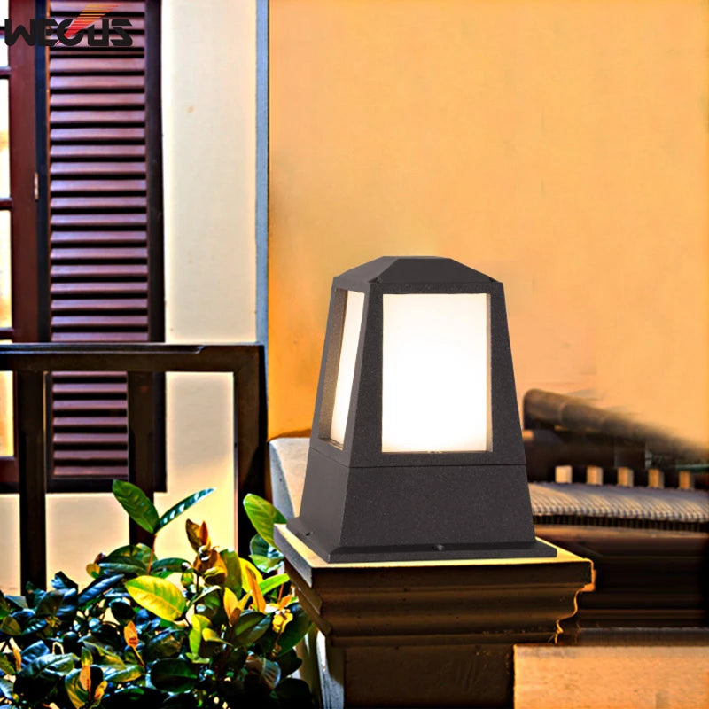Waterproof column floor lamp for outdoor garden lighting - vue 6 sur 8