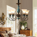 Retro modern luxury ceramic LED chandelier