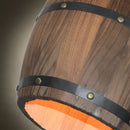 baril en bois suspension style rétro pour restaurant