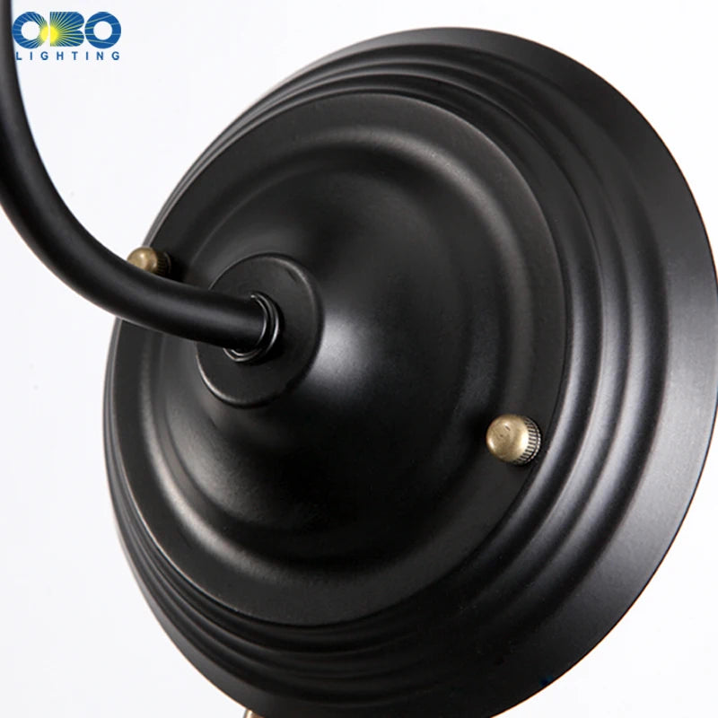 Vintage black iron outdoor waterproof wall light for various spaces - vue 5 sur 6