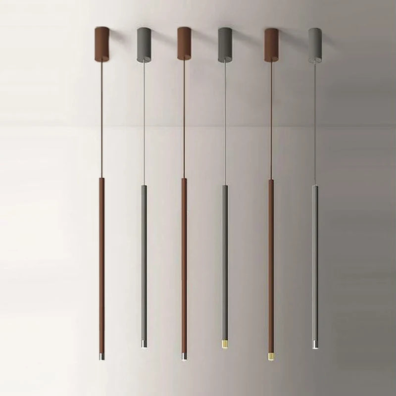Long tube LED pendant light for kitchen and bar