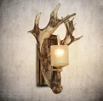Vintage wooden wall light for hotel and restaurant - vue 8 sur 8