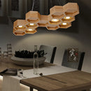 Acrylic wood honeycomb pendant light for indoor use