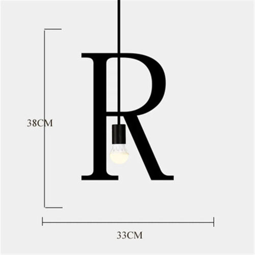 Nordic DIY Love decorative pendant light for loft and bar - vue 17 sur 29