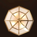 Simple modern European style copper waterproof ceiling light