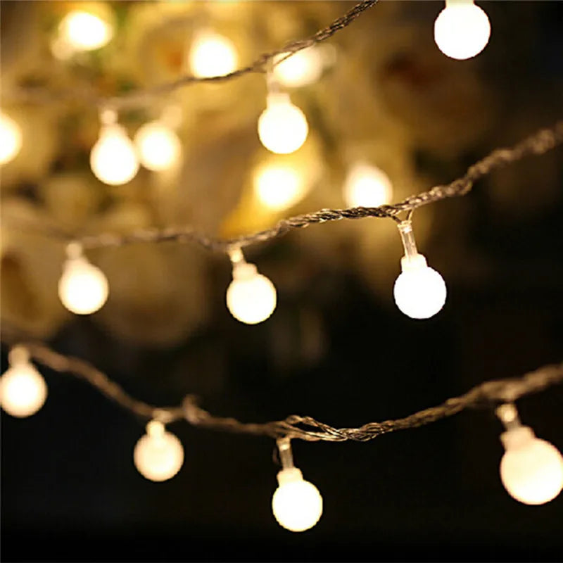 80 LED cherry ball string lights for weddings and Christmas
