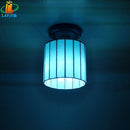Tiffany style glass ceiling light for antique indoor lighting