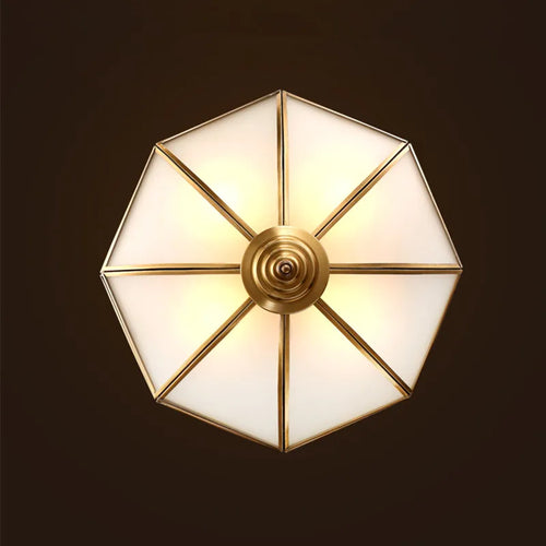 Copper ceiling light for modern European lighting - vue 4 sur 5