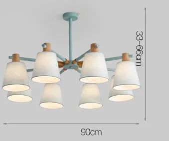 Nordic design LED chandelier for modern pendant lighting - vue 18 sur 17