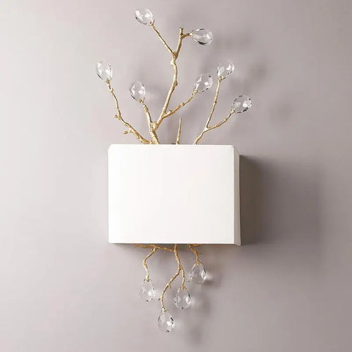 Retro gold crystal wall light for modern interiors - vue 9 sur 8