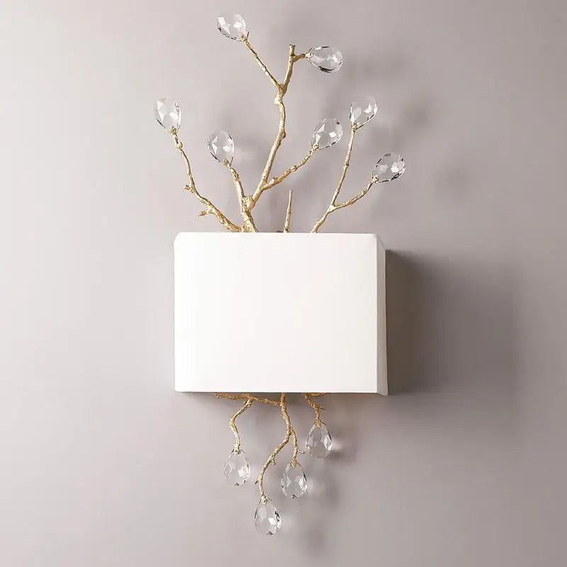 Retro gold crystal wall light for modern interiors - vue 8 sur 8