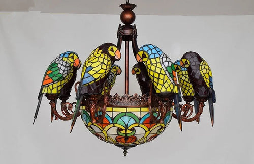Parrot pendant chandelier creative lamp for bar and club - vue 7 sur 12