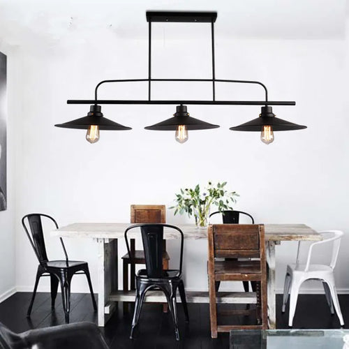 Retro iron industrial-style chandelier for creative decor - vue 2 sur 4