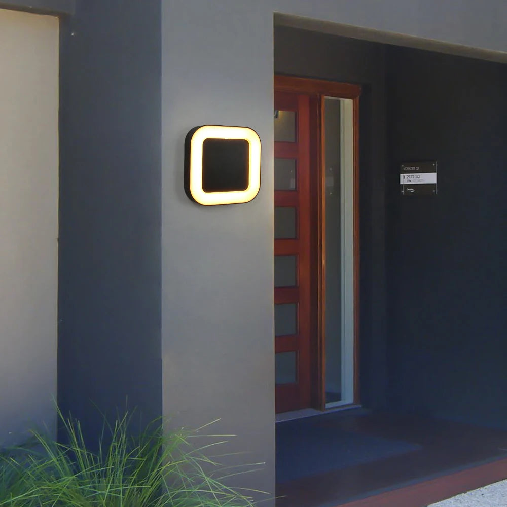 12W Waterproof Outdoor Wall Lights Radar Motion Sensor IP65 Wall Sconce Lamp LED Balcony Porch Garden Villa Lighting Fixtures - vue 4 sur 8