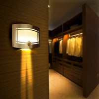 Led wall light with motion sensor, battery powered