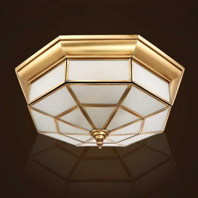 Simple modern European style copper waterproof ceiling light - vue 4 sur 5