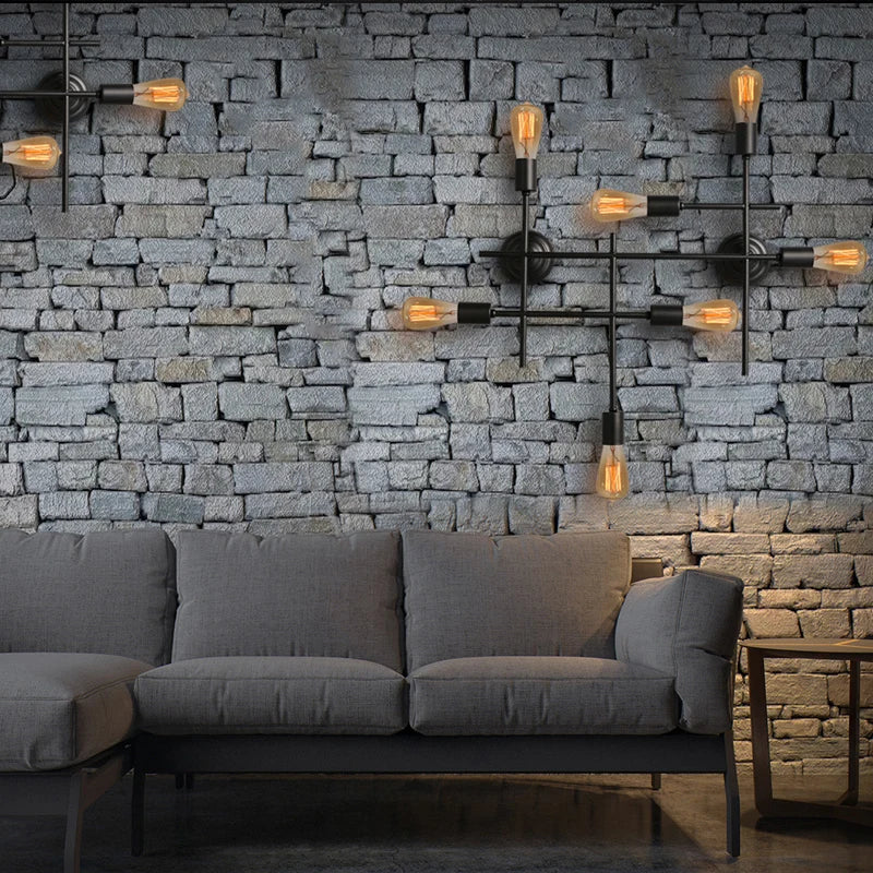 Vintage industrial style metal wall light for bars and cafés - vue 3 sur 5