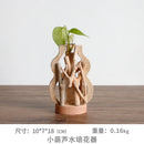 handmade solid wood vase for flowers and creative decoration