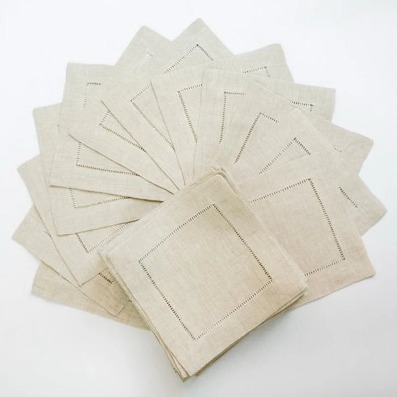 Embroidered lace linen table napkin, European style