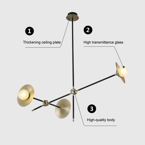 Modern nordic creative chandelier for interior decoration - vue 4 sur 9