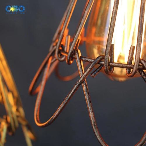 Vintage iron pendant light with lampshade and built-in switch - vue 7 sur 11