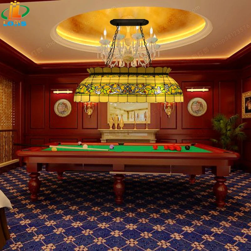 Retro rattan and glass chandelier for bar and restaurant lighting - vue 5 sur 6