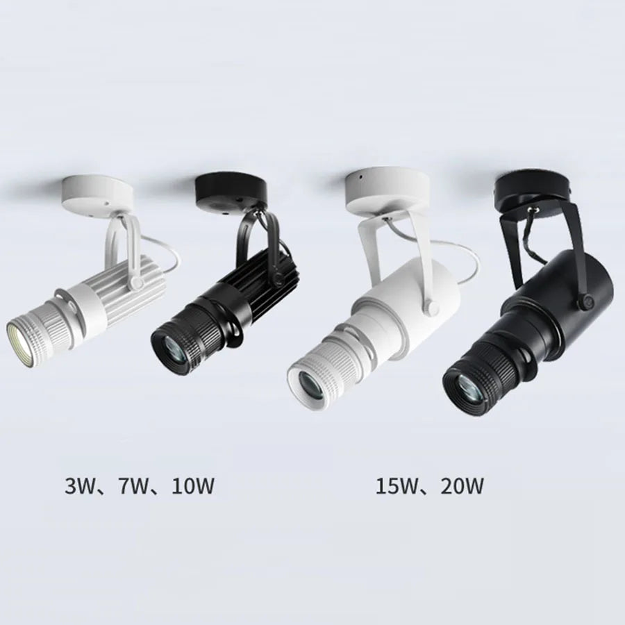 projecteur sur rail led avec mise au point réglable pour éclairage intérieur - vue 4 sur 5