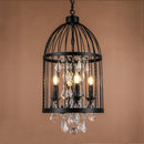 Vintage wrought iron empire style crystal chandelier